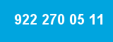 922 270 05 11 922 270 05 11